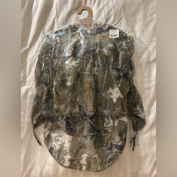 NWT VERONICA BEARD HOWELL BLOUSE ARMY MULTI - Picture 9 of 16